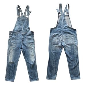 Citizens of Humanity Anthropologie Audrey Slouch Slim Distressed Overalls Large